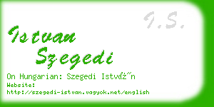 istvan szegedi business card
